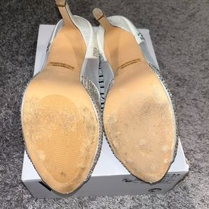 Bridal shoes. Worn once. Small wear on bottoms.